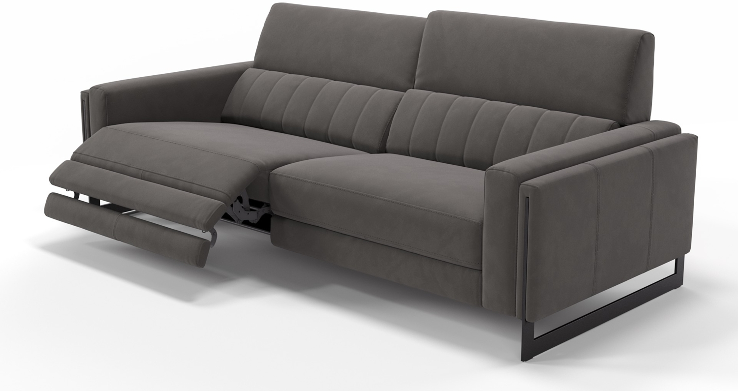 Sofanella 3-Sitzer MARA Stoffsofa Couch italienisch in Dunkelgrau S: 216 Breite x 101 Tiefe Bild 1