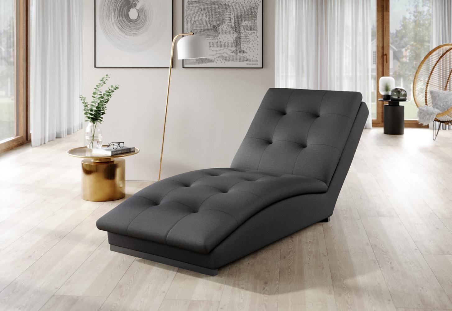 ELTAP 'Doro' Chaiselongue, 170 x 85 x 95 cm, Dunkelgrau Bild 1