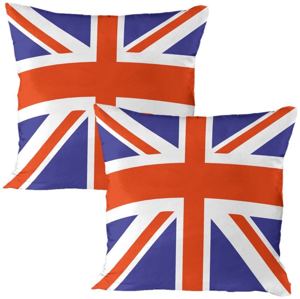 Abakuhaus Kissenbezüge Dekorativer Standard Gedruckter Kissenbezug, (2 Stück), Union Jack Britische Loyal Bild 1