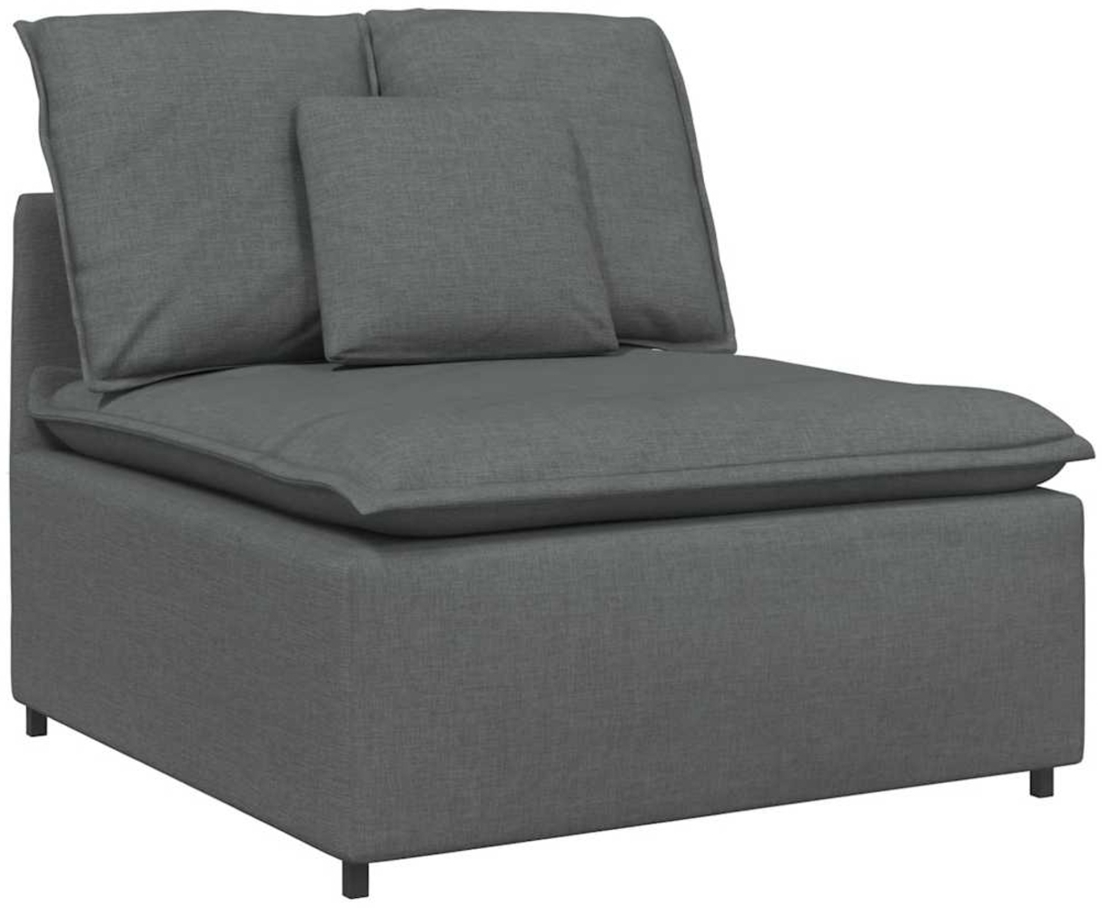 vidaXL Modulares Sofa Mittelmodul mit Kissen Dunkelgrau 100 cm 4104418 Bild 1