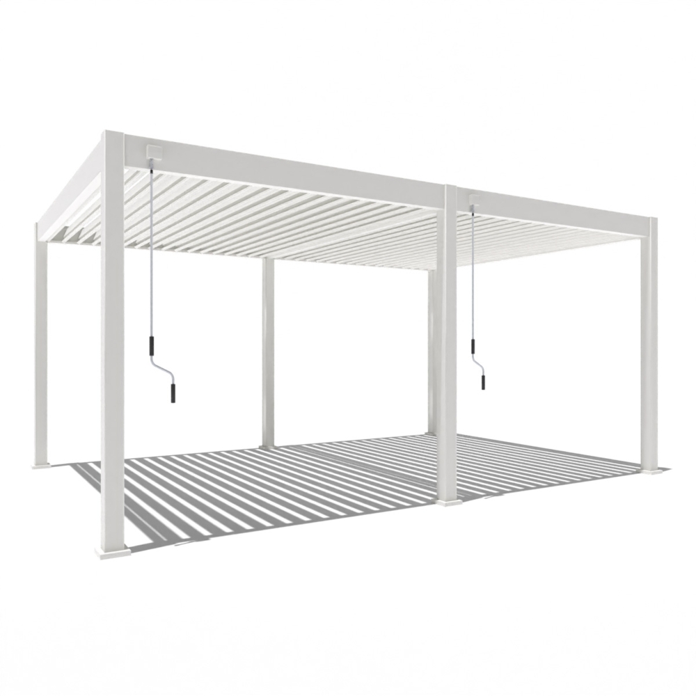Weide Deluxe | Pergola Voll Aluminium freistehend | 3,6 x 5,3 M | Lamellendach weiß Bild 1
