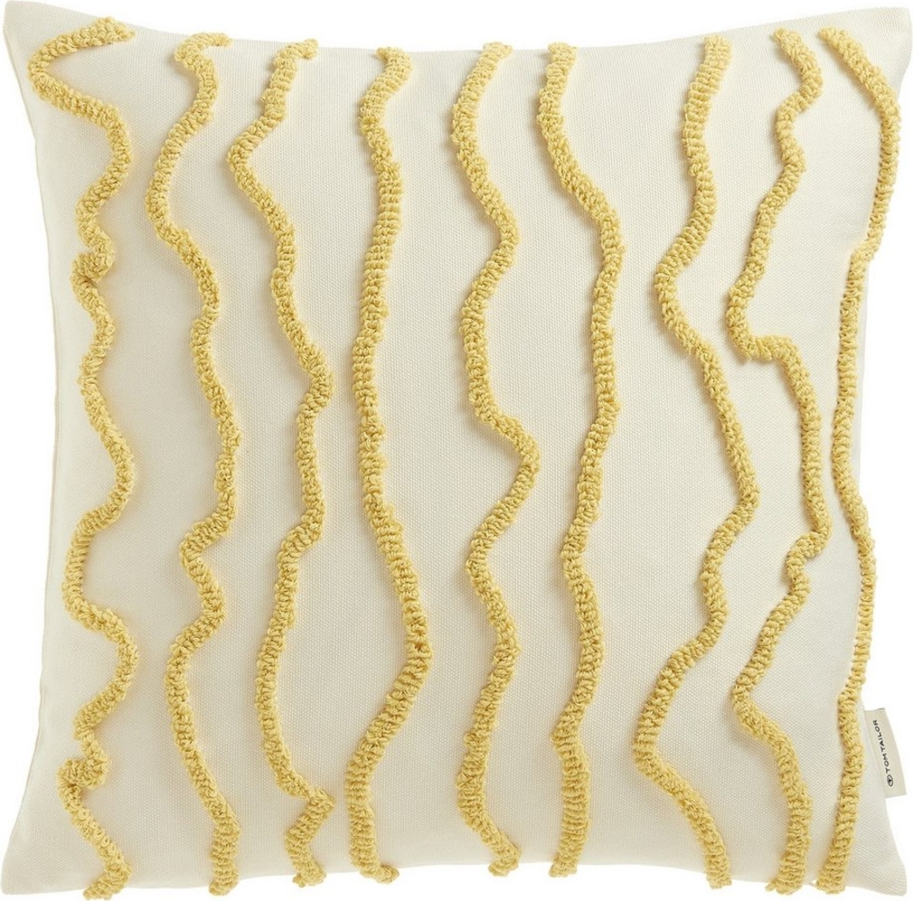 TOM TAILOR HOME Dekokissen Wavy, bestickt, mit hohem Baumwollanteil Bild 1