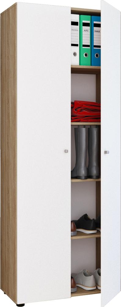 Mehrzweckschrank Kleiderschrank Hochschrank Garderobe Flur Schrank Eiche Dekor Bild 1