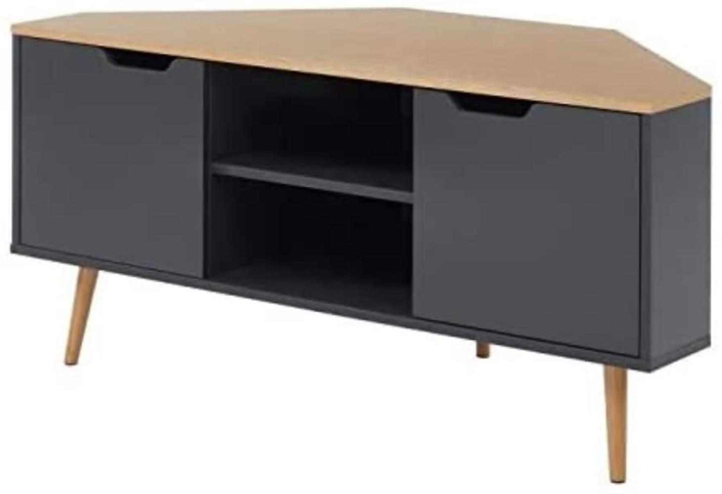 BAÏTA TV-Schrank, Holzwerkstoff, Eiche und Anthrazit, L115cm Bild 1