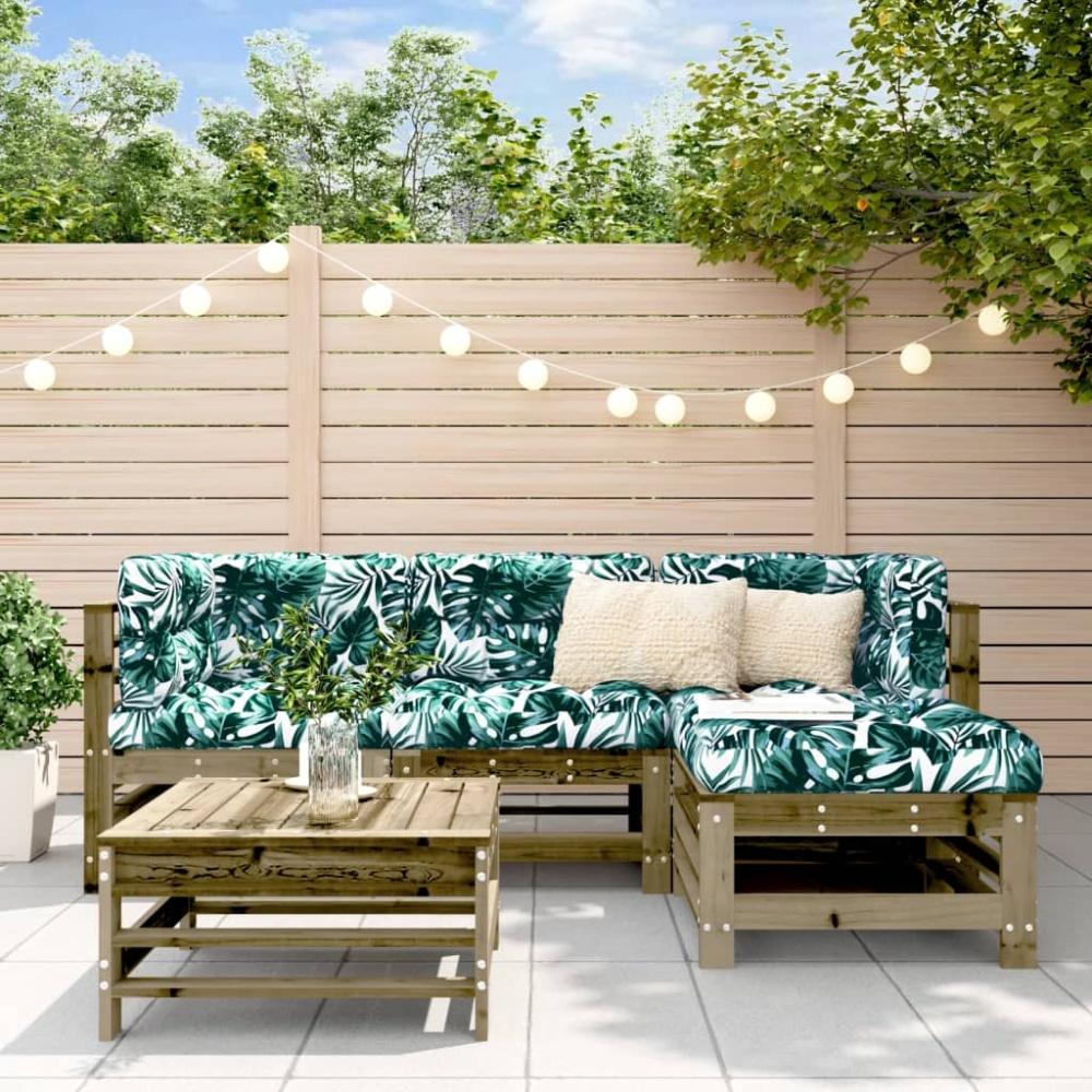 vidaXL 5-tlg. Garten-Lounge-Set mit Kissen Imprägniertes Kiefernholz 3185807 Bild 1