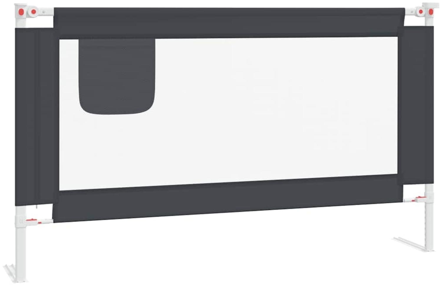 Kleinkind-Bettschutzgitter Dunkelgrau 140x25 cm Stoff Bild 1
