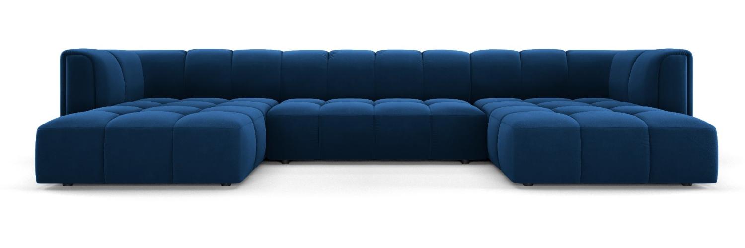 Micadoni Panorama Sofa Serena 5-Sitzer Samtstoff Königsblau Bild 1