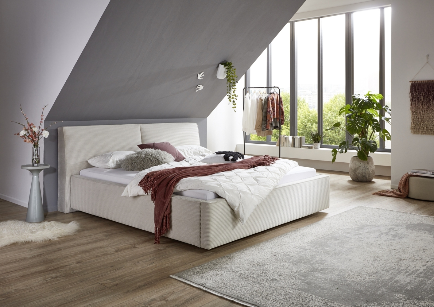 Polsterbett >Magnum mit BK< Liegefläche 180x200cm, beige, Stellmaß: 212x95x229cm (BxHxT) Bild 1