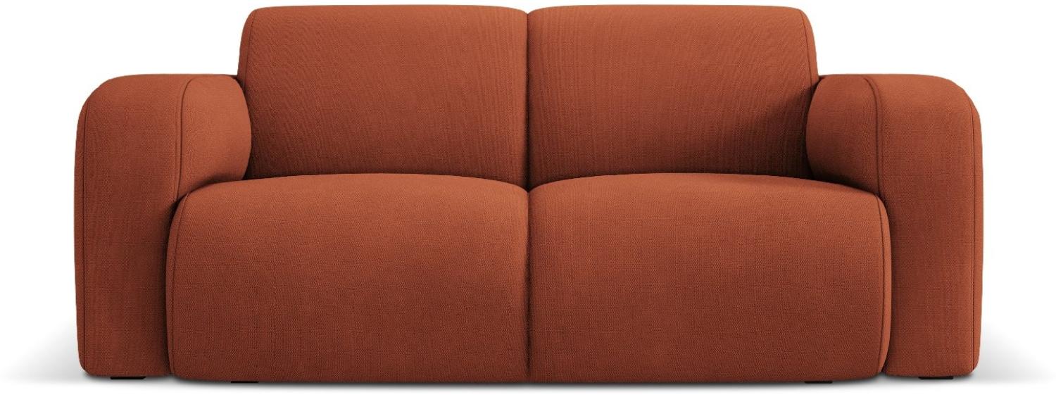 Micadoni Boucle Sofa Molino 2-Sitzer Strukturierter Stoff Orange Bild 1