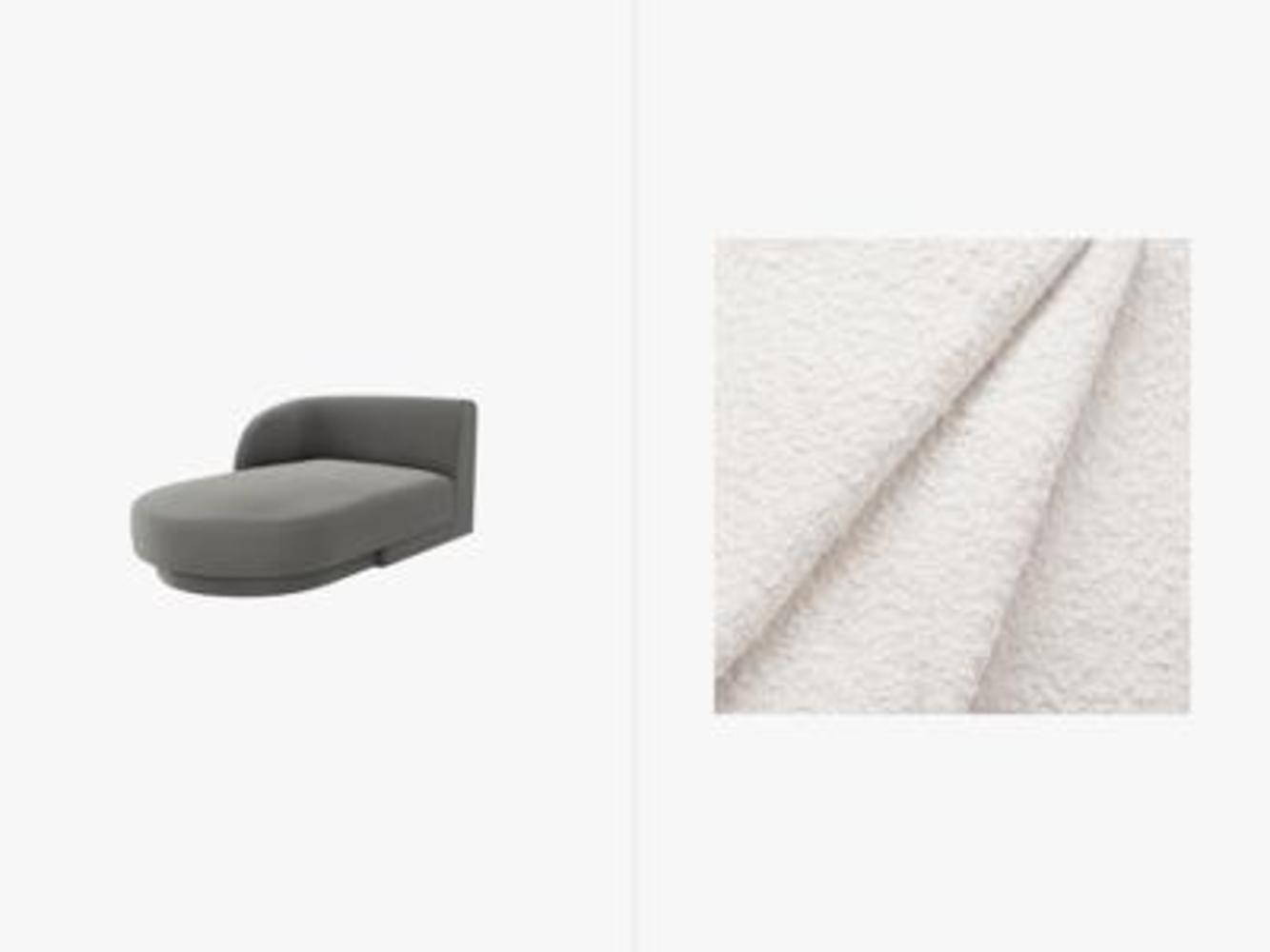 Micadoni Modul Miley 2-Sitzer Links Boucle Weiß Bild 1