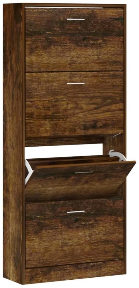 vidaXL Schuhschrank Räuchereiche 63x24x147 cm Holzwerkstoff 342547 Bild 1
