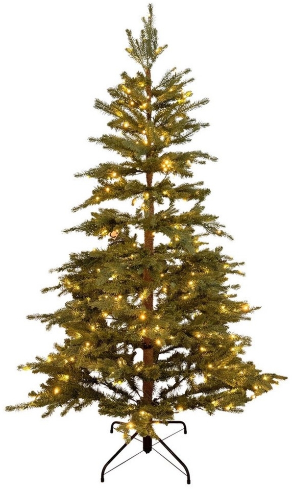 Online-Fuchs Künstlicher Weihnachtsbaum mit LED-Beleuchtung (Lichterkette), 9 Leuchtmodi, Fernbedienug & Timer, 180 cm groß, Spritzguss Nadeln, 360 LEDs, Warmweiß oder Farbwechsel wählbar Bild 1