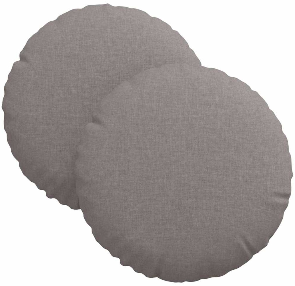 vidaXL Sitzkissen 2 pcs Taupe Ø30 x 13 cm Stoff 42014089 Bild 1