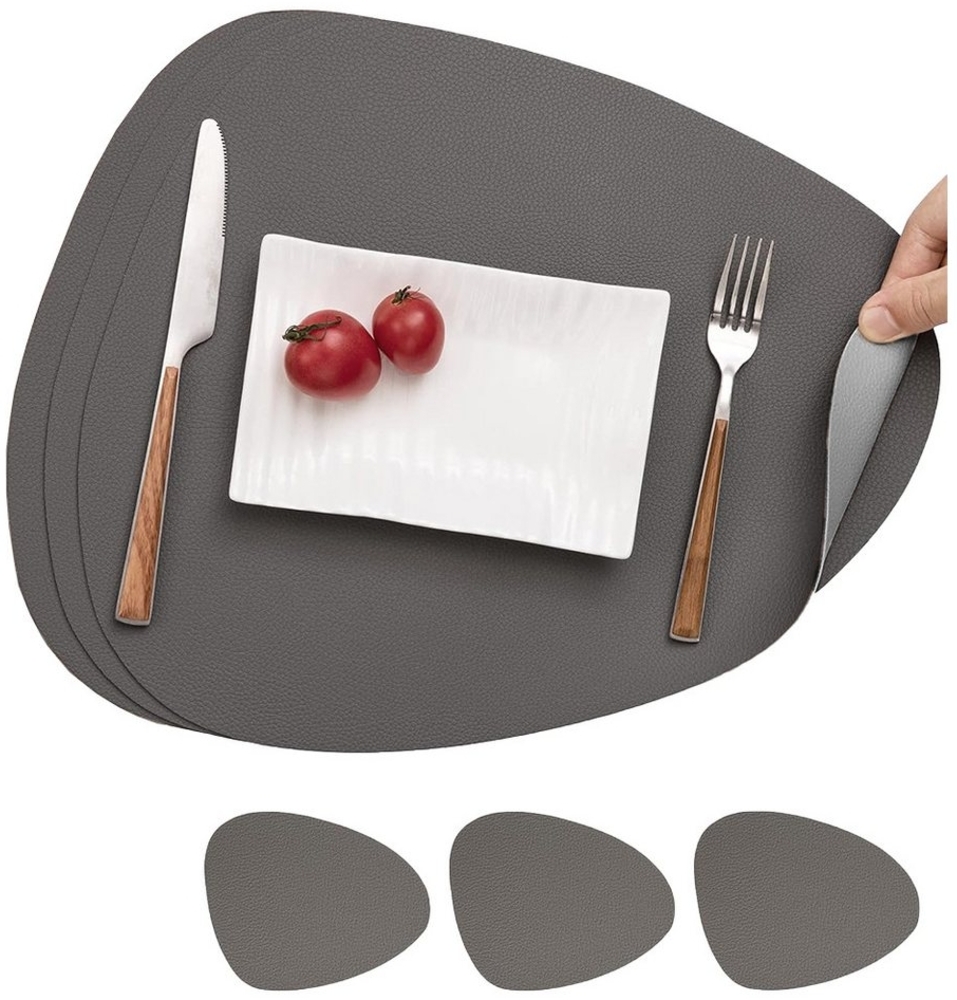 Coonoor Platzset Tischset, Kunstleder, abwischbar, (4-St), Tischsets und Untersetzer Bild 1