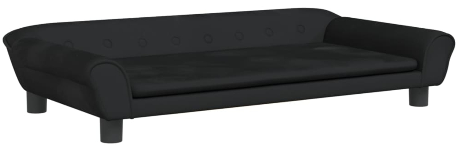 vidaXL Kindersofa Schwarz 100x50x26 cm Samt 3196397 Bild 1