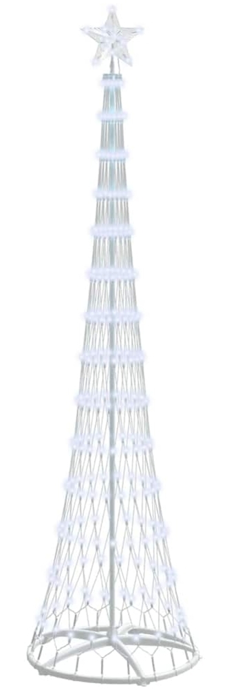 vidaXL LED-Weihnachtsbaum mit Ständer Kaltweiß 70 x 70 x 250 cm Metall 42018776 Bild 1