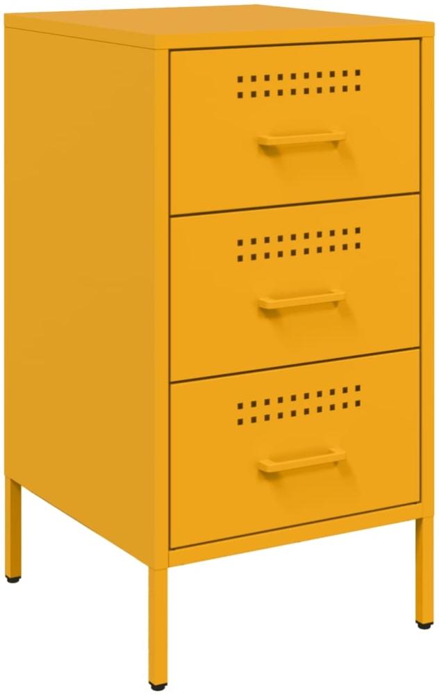 vidaXL Nachttisch Senfgelb 36x39x68 cm Stahl 843084 Bild 1