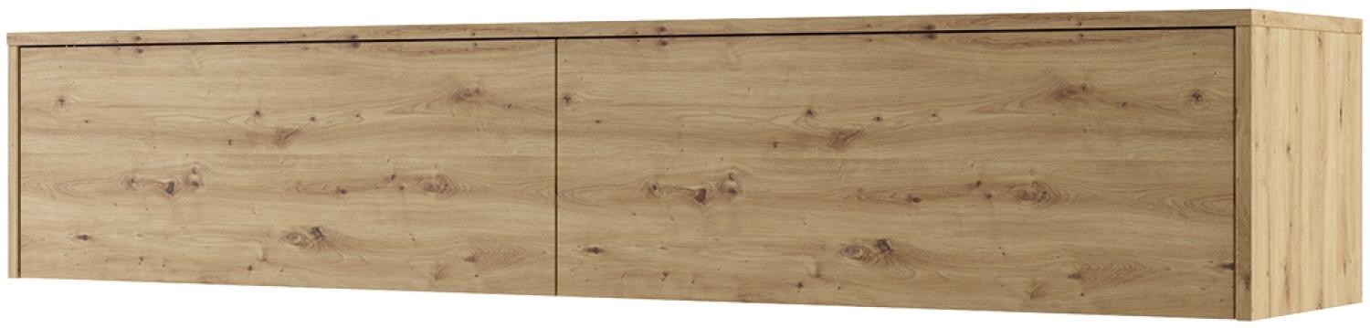 MEBLINI Hängeschrank für Horizontal Schrankbett Bed Concept - Wandschrank mit Ablagen und Teleskopen - Wandregal - BC-15 für 160x200 Horizontal - Artisan Eiche Bild 1