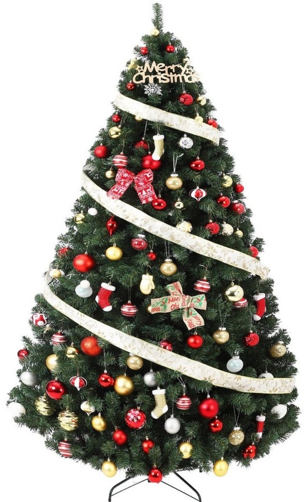 GarveeMore Künstlicher Weihnachtsbaum 140/180cm Tannenbaum mit Metallständer Wiederverwendbarer Christbaum Bild 1