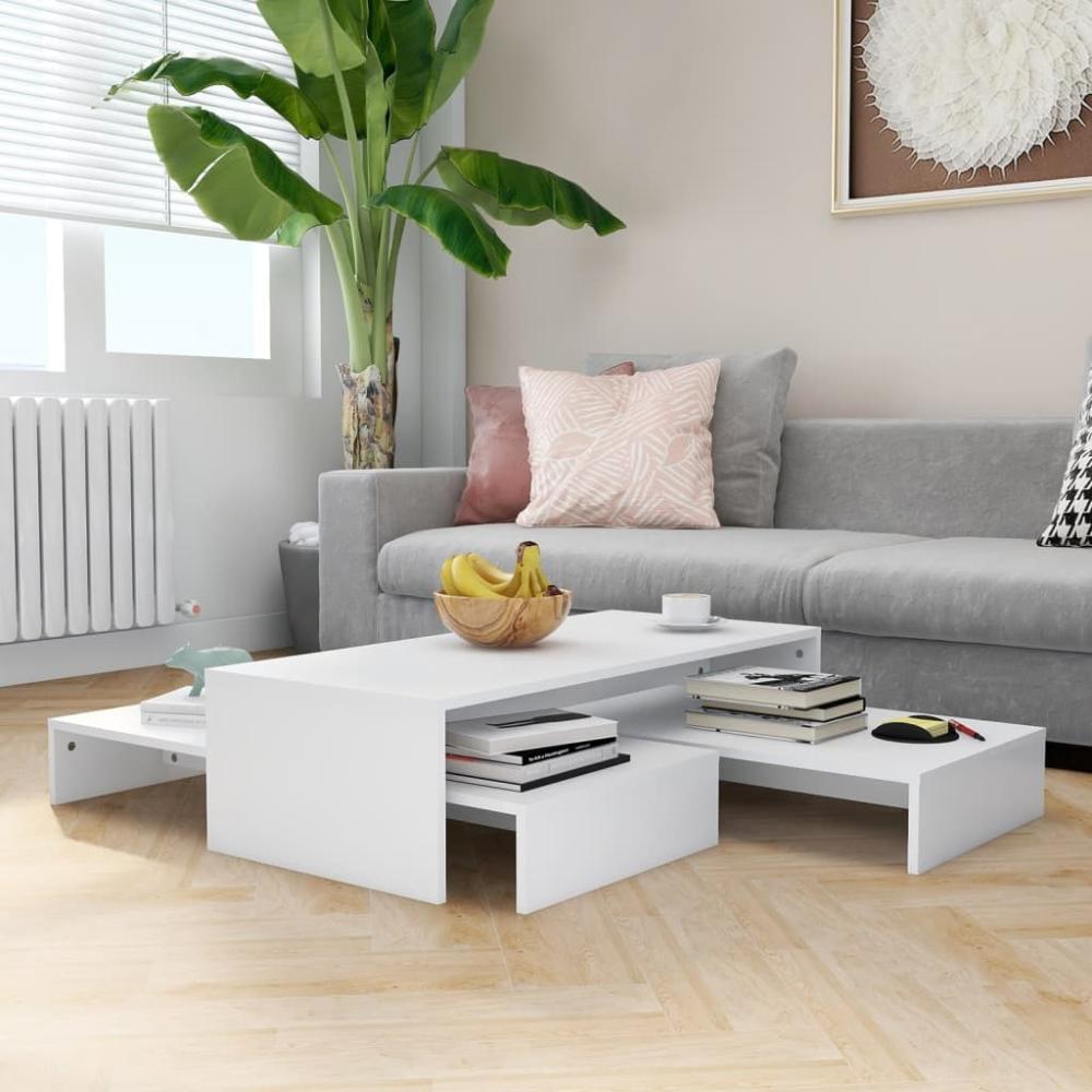 Couchtisch >3008006< (LxBxH: 100 x 100 x 26,5 cm) in Weiß - 100 x 100 x 26,5 cm (LxBxH) Bild 1