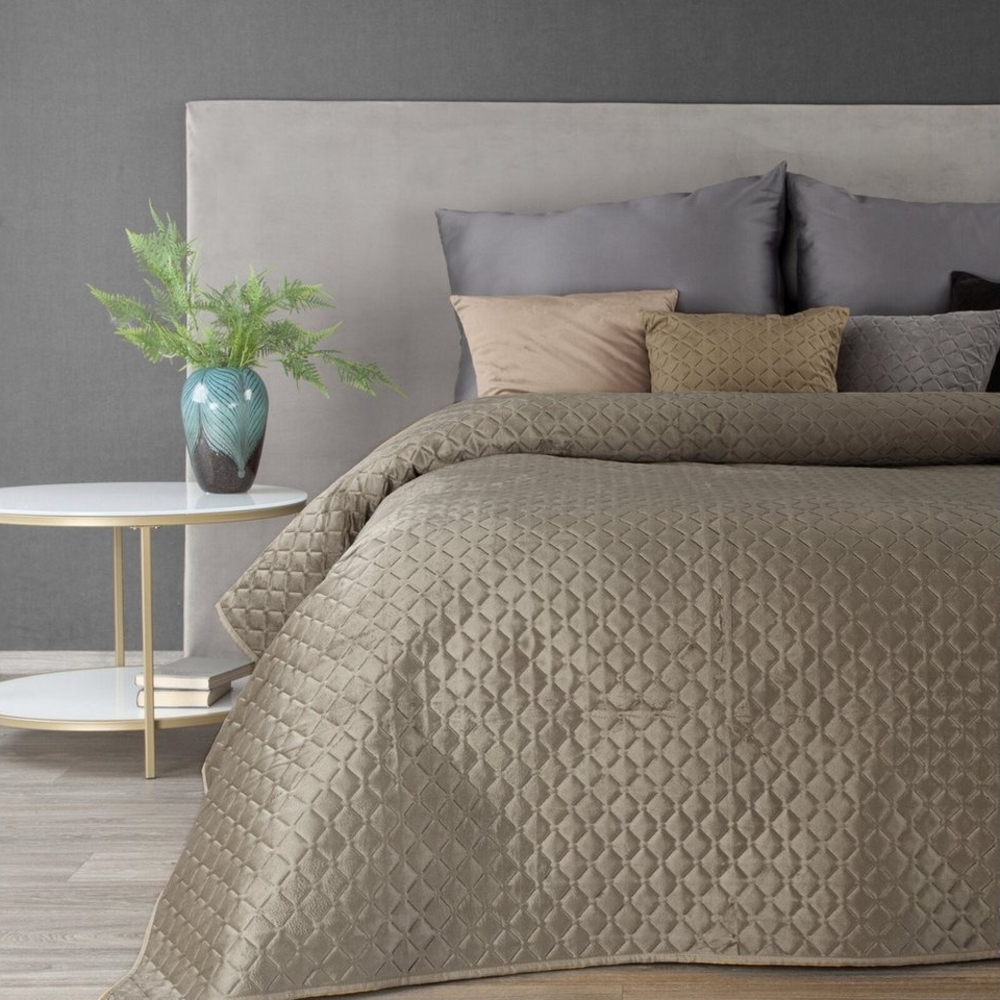 Tagesdecke Decke DIMON dunkelbeige 70x160 cm dunkelbeige Bild 1