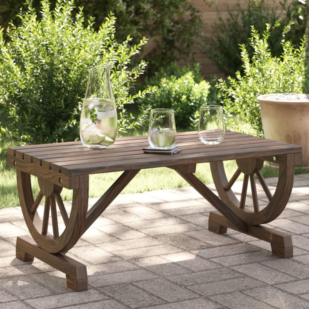 vidaXL Garten-Couchtisch 90x50x40 cm Massivholz Tanne Bild 1