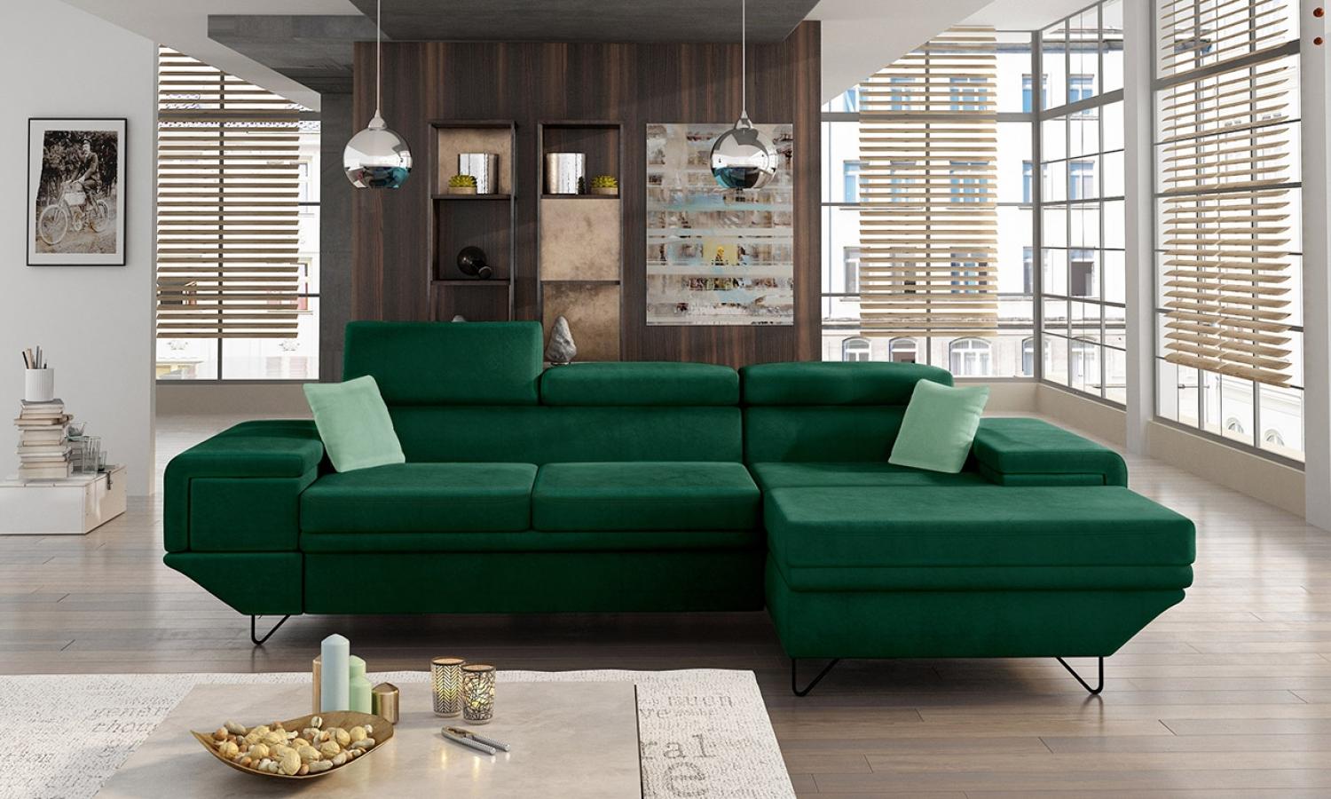 Ecksofa Benito, Seite: Rechts, Farbe: Magic Velvet 2225 + Magic Velvet 2225 + Magic Velvet 2227 Bild 1