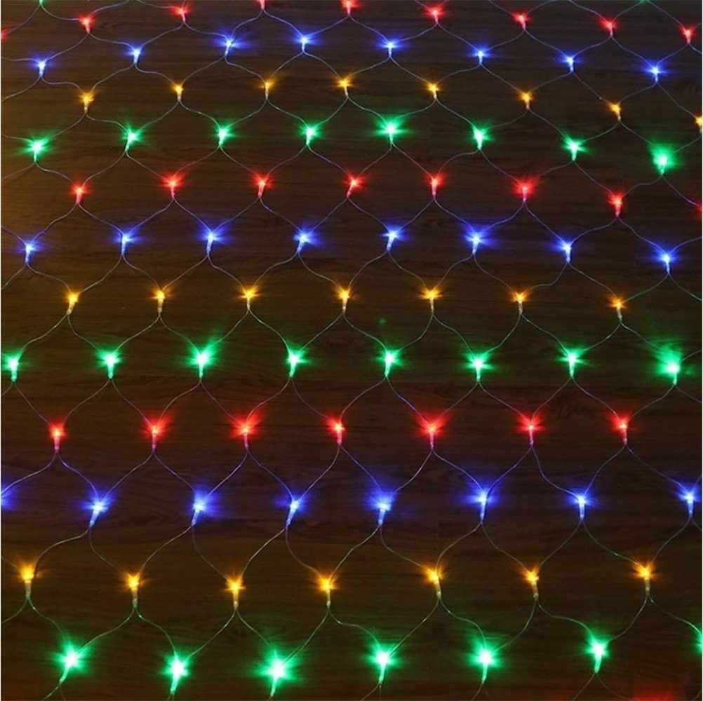 Rosnek Lichternetz 8 Beleuchtungsmodi, für Hochzeit Weihnachten Party Urlaub, LED-Lichterkette, 1.5x1.5M/2x2M/3x2M/6x4M Bild 1