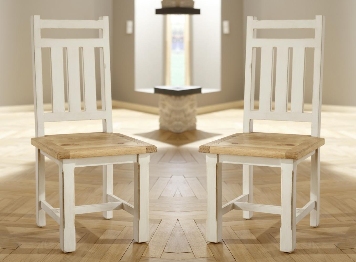 Stuhlset 2er-Set 'Oslo' Kiefer massiv Bild 1
