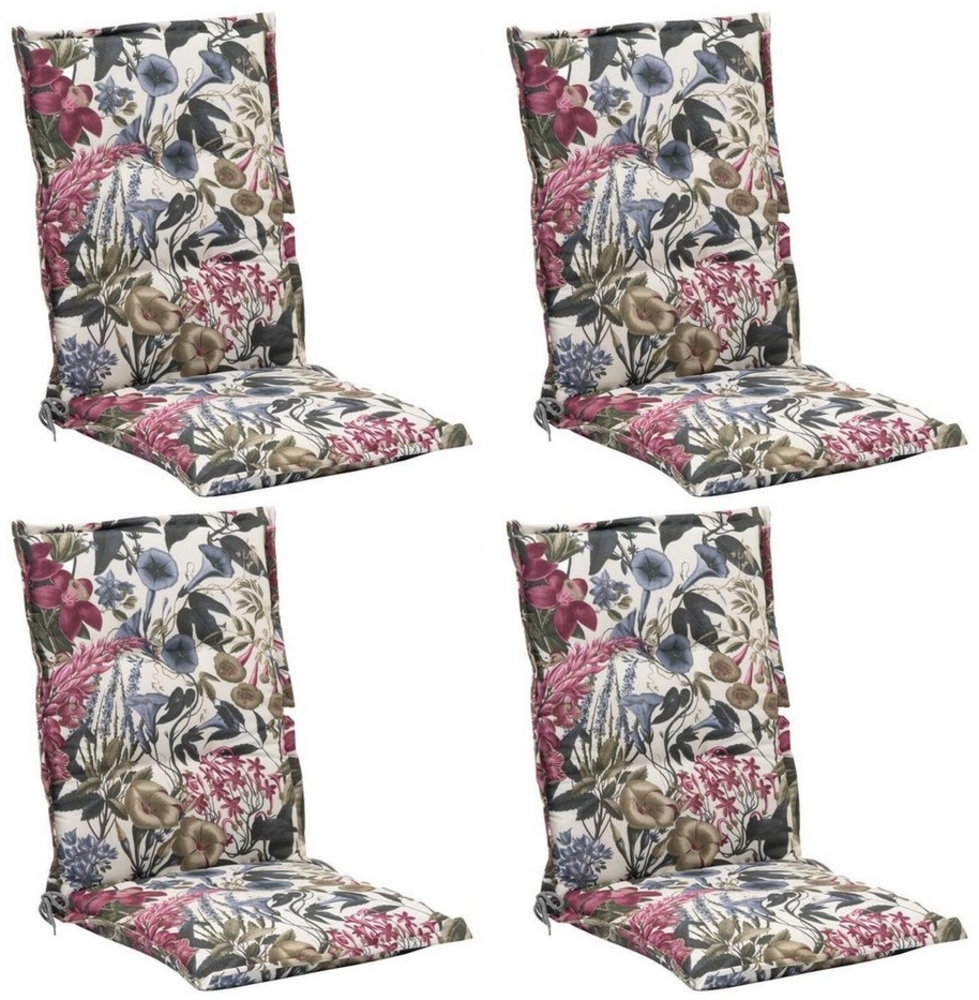 GO-DE Polsterauflage HANA, B 50 x L 108 cm, Mehrfarbig, Baumwolle, (Set, 1 St), Polyester, für Mittellehner-Stühle Bild 1