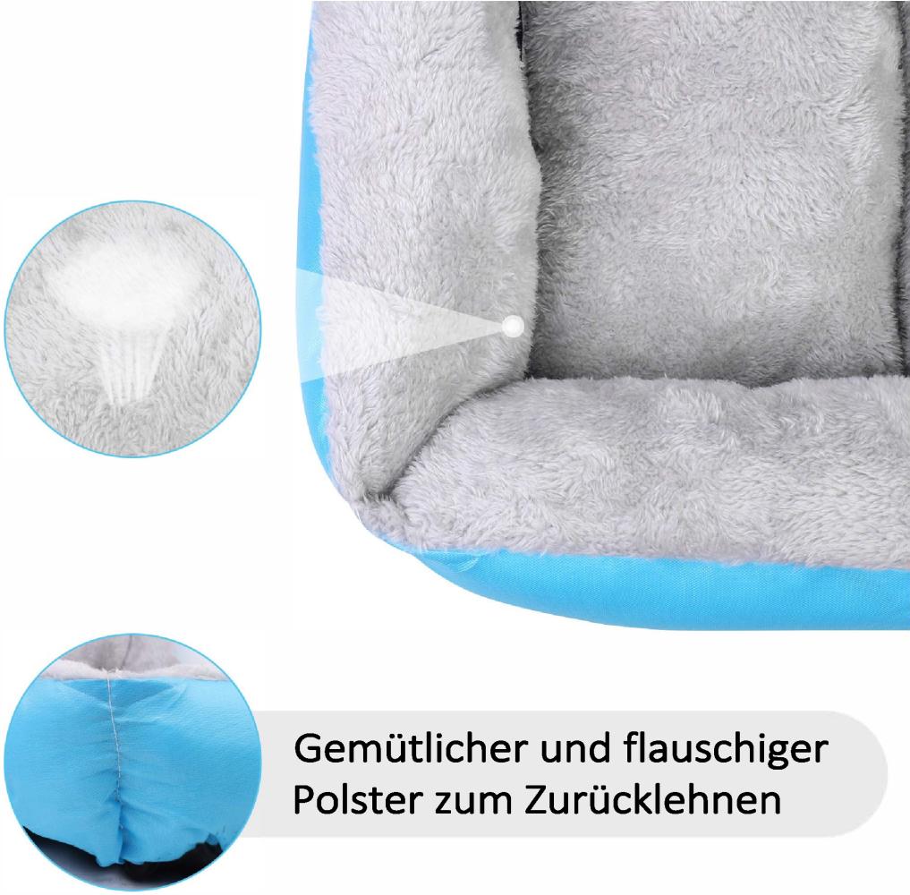 wuuhoo® I Hundebett Lucky 70cm I flauschig und gemütlich I für mittelgroße Hunde I Waschmaschinen geeignet hellblau, 70 x 40 cm Bild 1