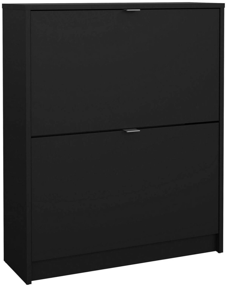 Dmora Schuhschrank Larry, Schuhregal, Mehrzweck-Eingangsgarderobe, Möbel für Schuhe, 70x24 h85 cm, Schwarz Bild 1