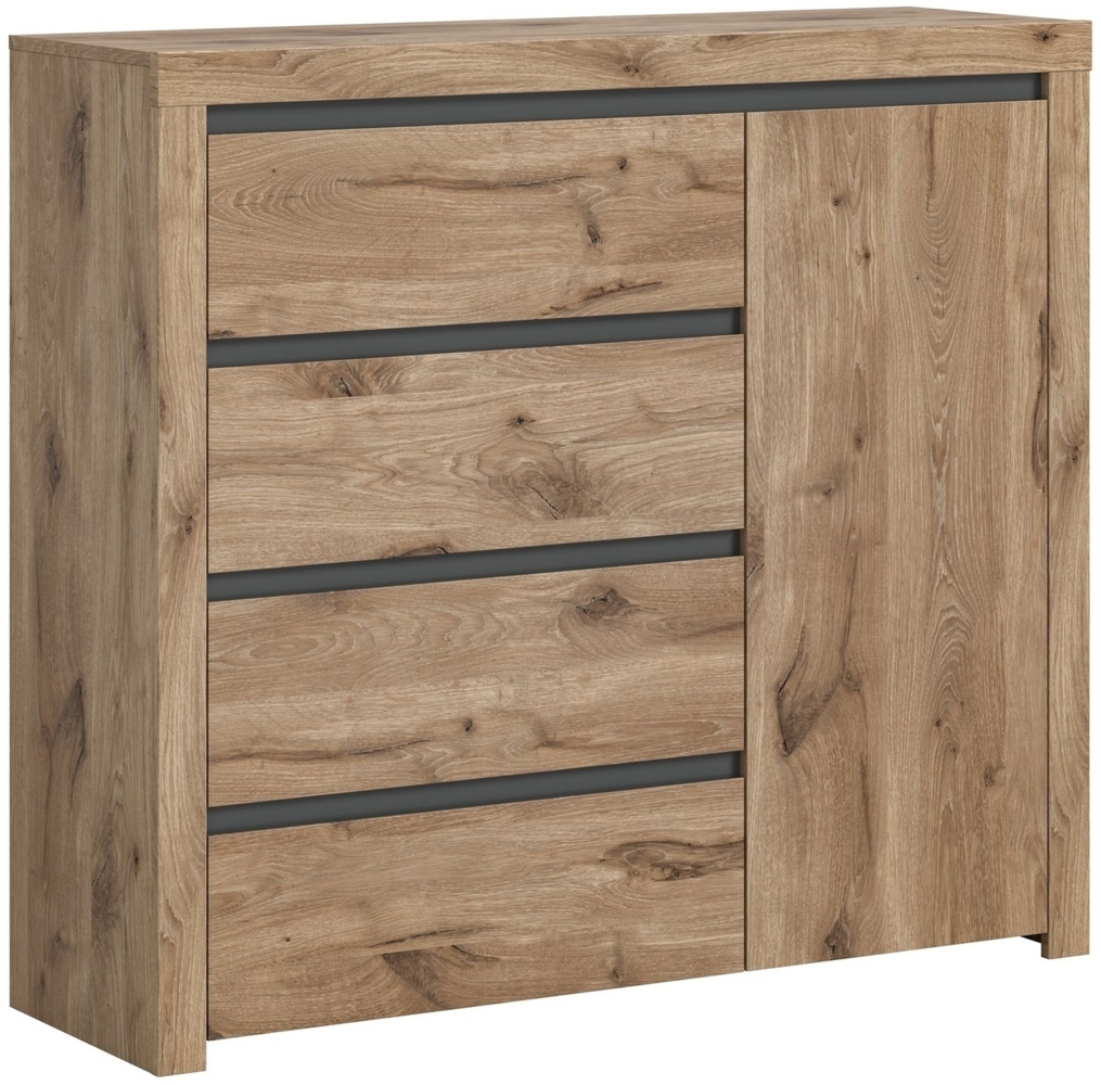 Kommode Woody III - Nox Oak / Anthrazit Bild 1