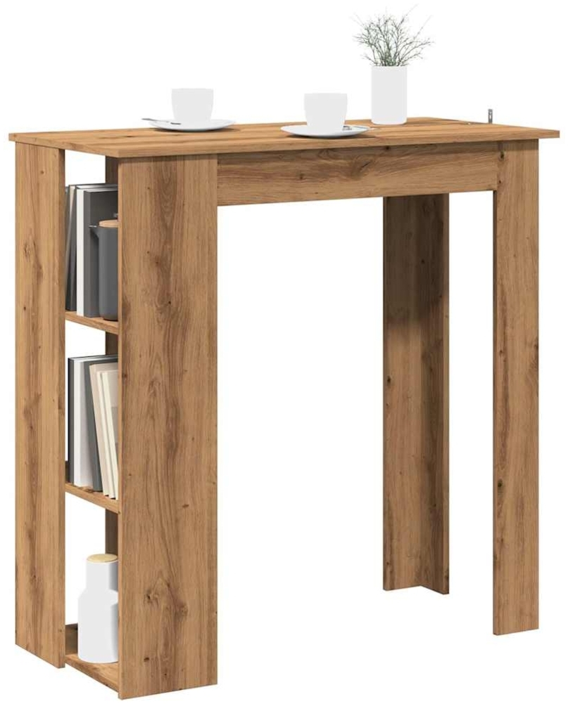 vidaXL Bartisch mit Regal Artisan-Eiche 102x50x103,5 cm Holzwerkstoff 856761 Bild 1