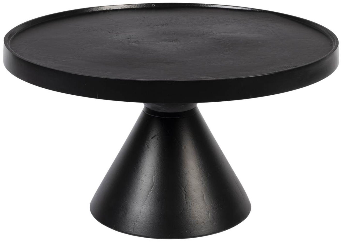 Runder Couchtisch FLOSS BLACK von Zuiver aus Aluminiumguss Ø 60 cm Bild 1