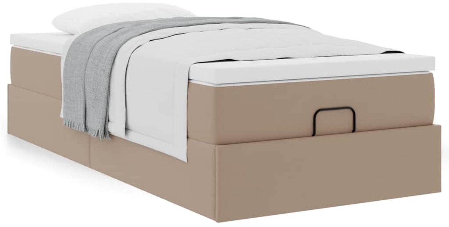 Ottoman-Bett mit Matratze Cappuccino-Braun 80x200 cm Kunstleder 3311010 Bild 1