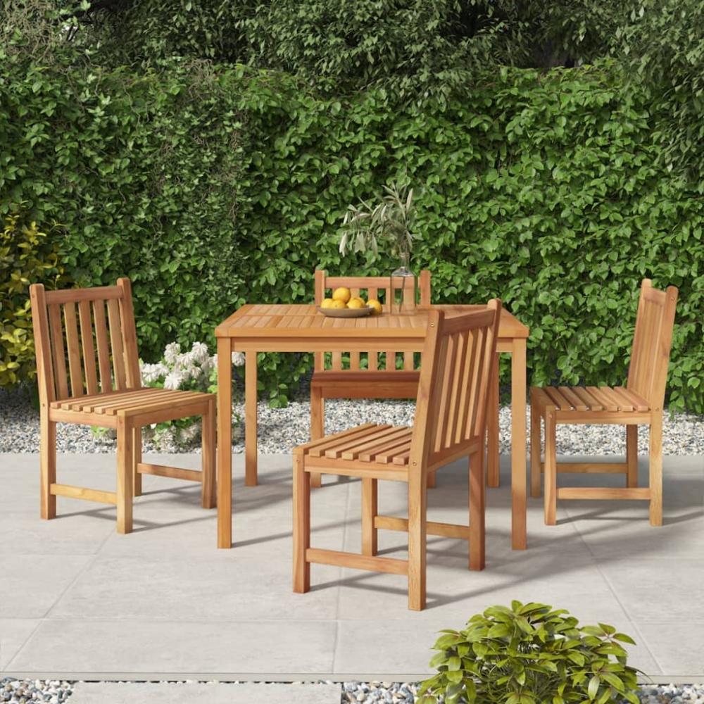 vidaXL 5-tlg. Garten-Essgruppe Massivholz Teak 3157145 Bild 1