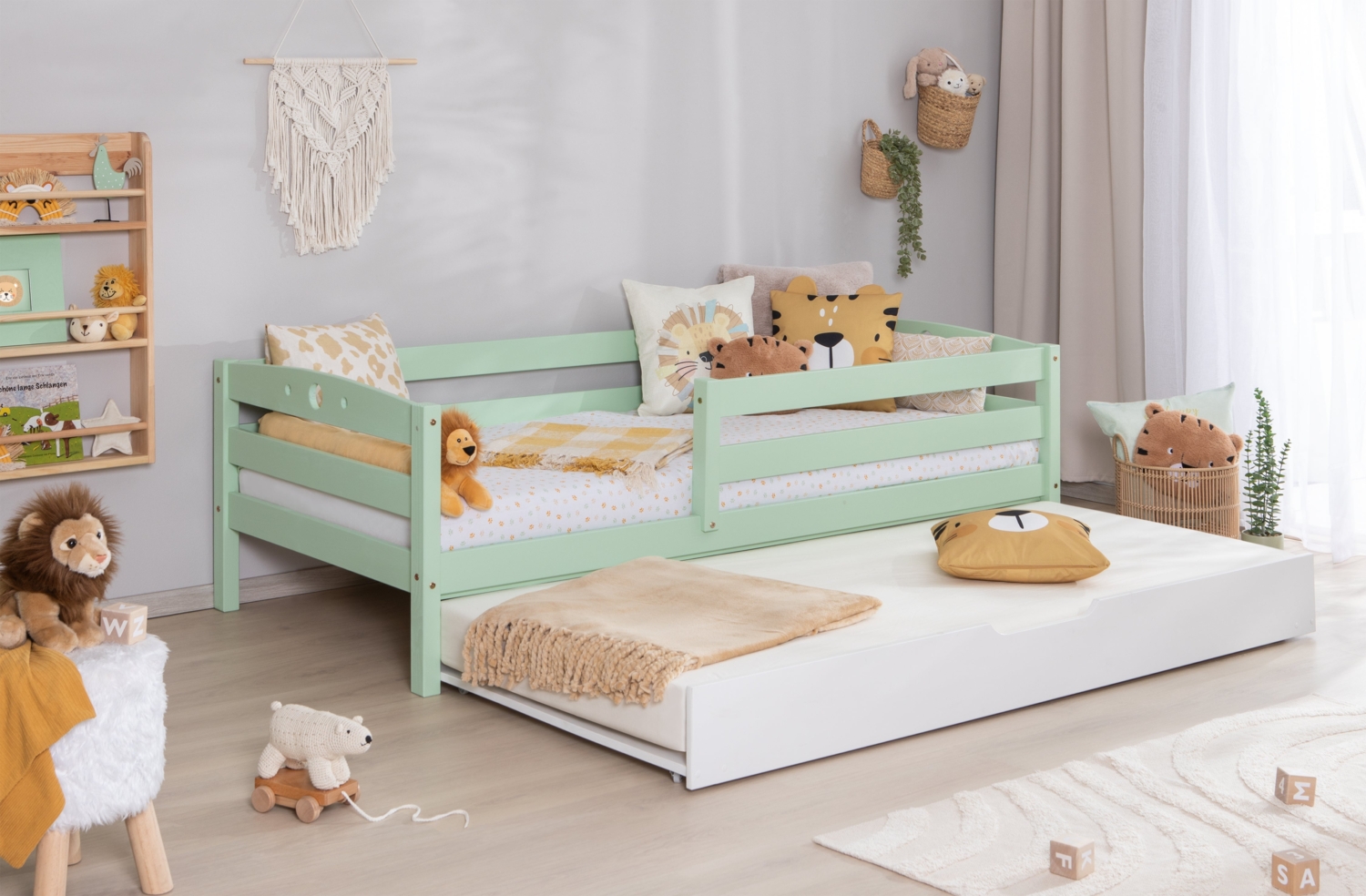 Einzelbett Kinderbett "Eli" 90x200 Kiefer massiv Bild 1