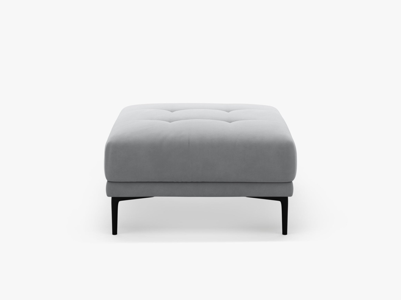 Micadoni Hocker Bemy 1-Sitzer Samt Grau Bild 1