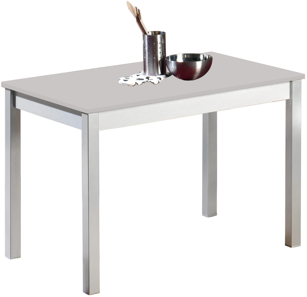 ASTIMESA Fija Küchentisch, Metall, Grau, 110x70 cm Bild 1