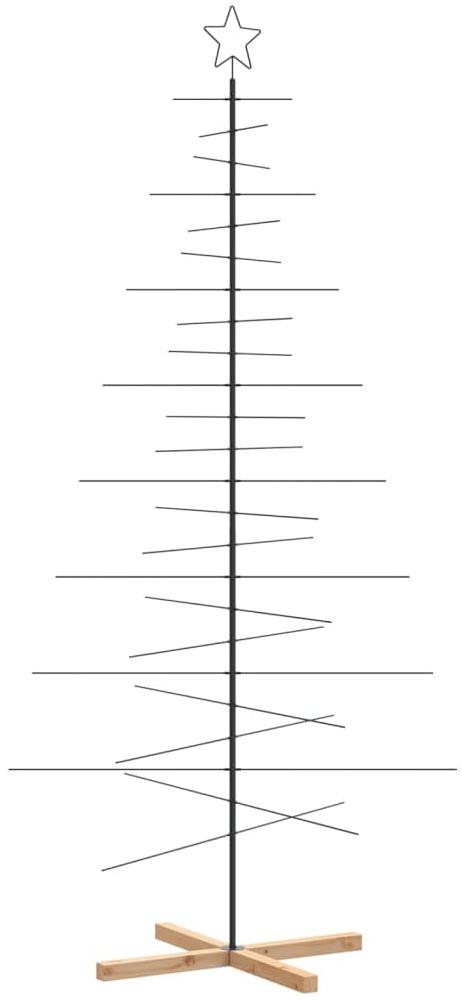 vidaXL Metall-Weihnachtsbaum zum Dekorieren Holzständer Schwarz 210 cm 4018961 Bild 1