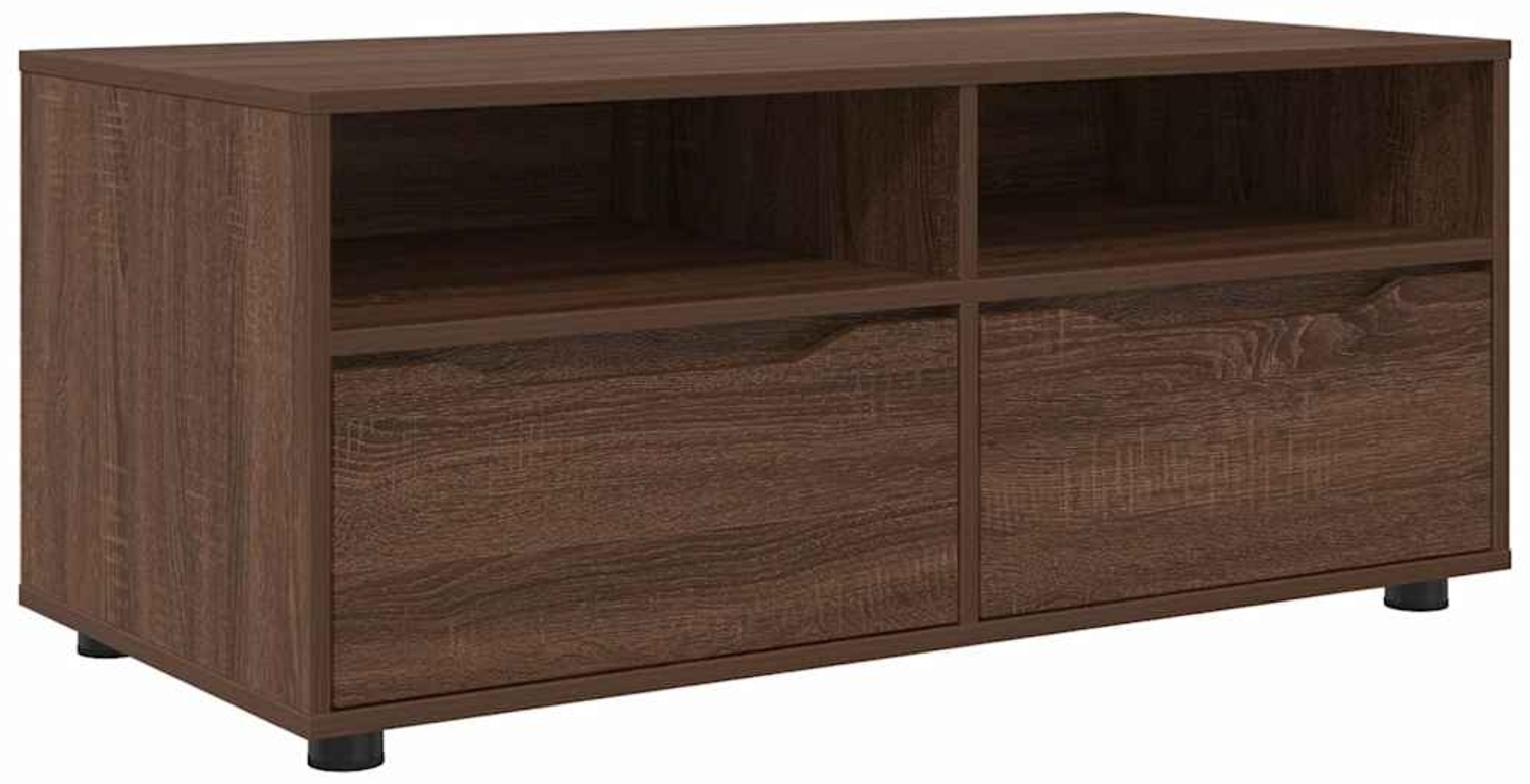 vidaXL TV-Schränk Braun Eichen-Optik 100 x 48 x 43 cm Holzwerkstoff 888934 Bild 1