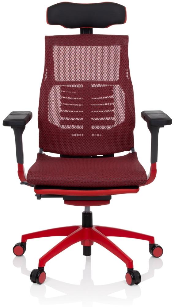 hjh OFFICE Gamingstuhl DYNAFIT ELITE PRO Netzstoff rot Bild 1