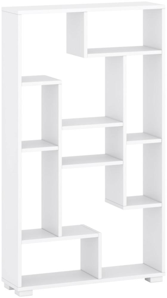 Bücherregal Split Raumteiler 70 x 20 x 120 cm weiß Bild 1