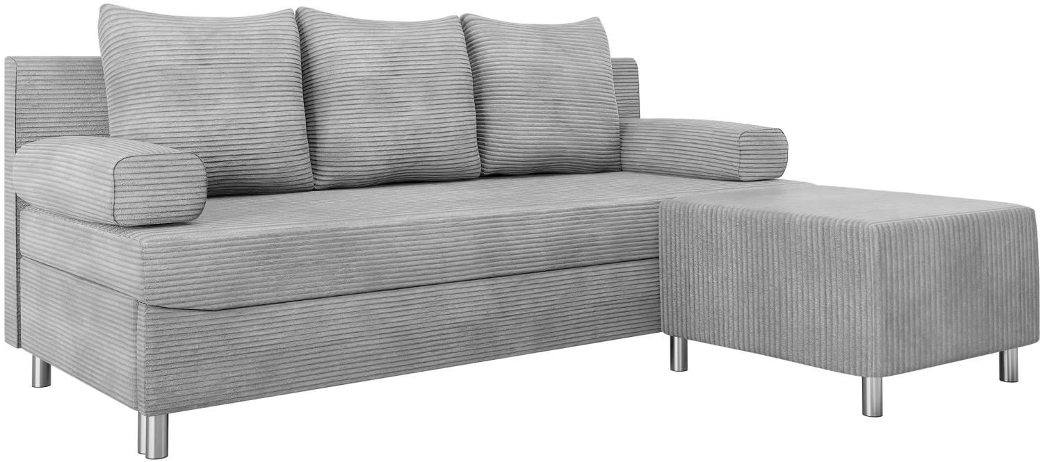 Schlafsofa Dover Cord (Sofa mit Polsterhocker, Farbe: Poso 110) Bild 1