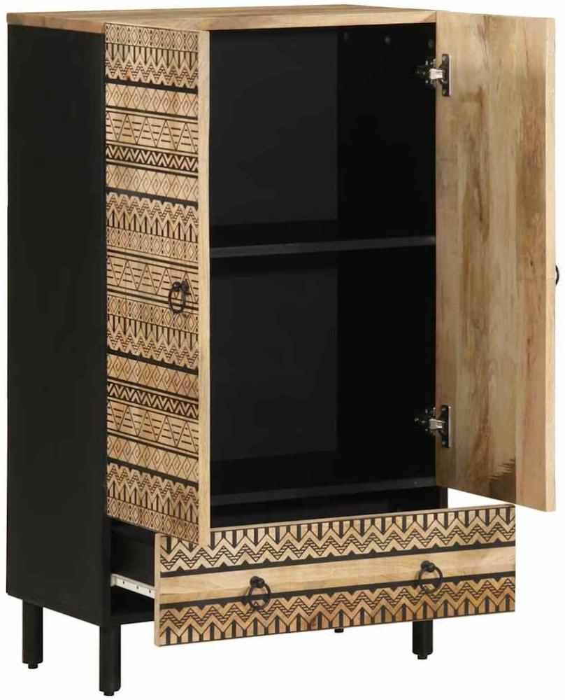 vidaXL Highboard 60x33,5x110 cm Raues Mangoholz 4018658 Bild 1