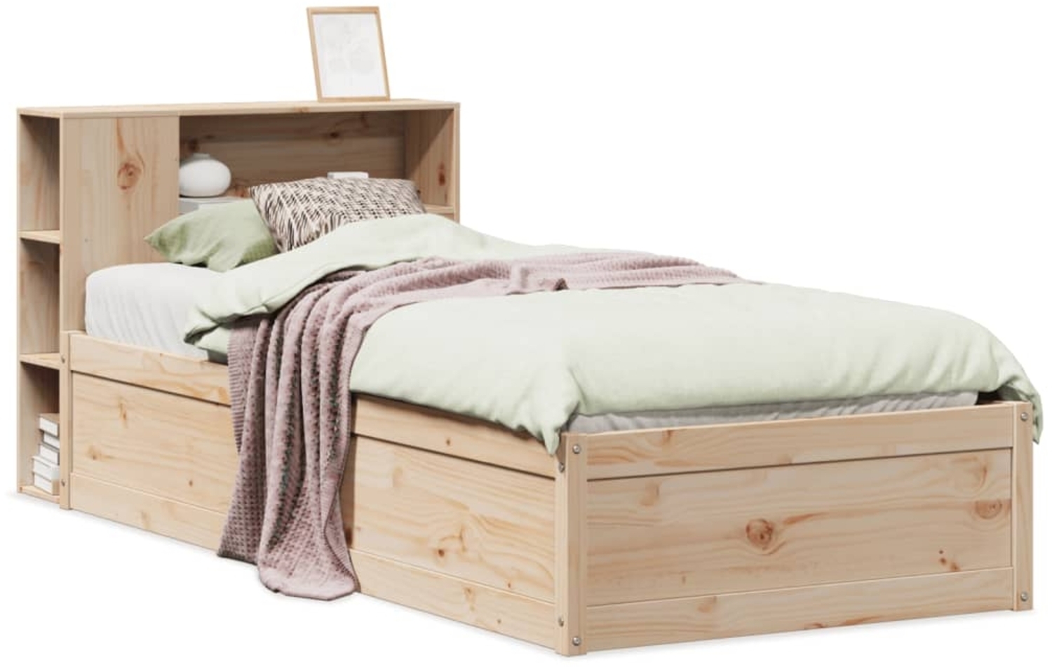 vidaXL Massivholzbett ohne Matratze 90x200 Kiefernholz 3323434 Bild 1