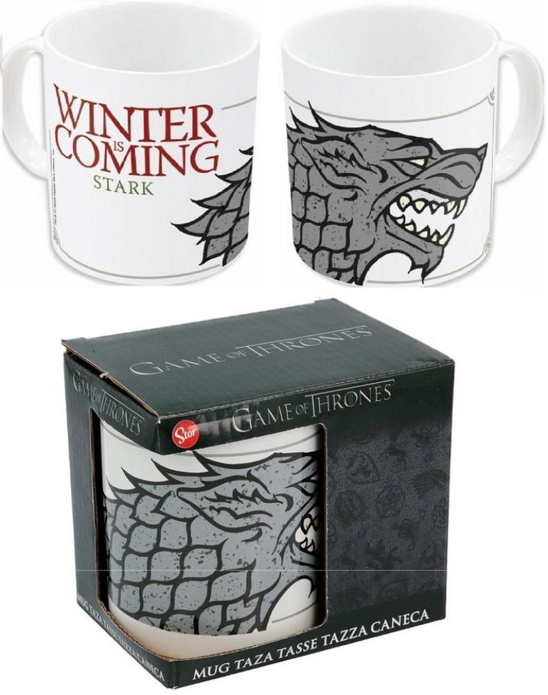 Stor Tasse Game Of Thrones Tasse Haus Stark Winter Is Coming Schattenwolf, Keramik Bild 1