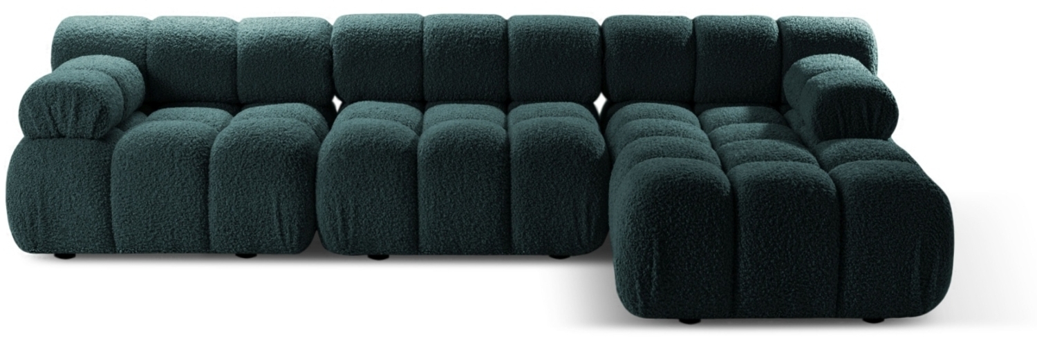 Micadoni Modulares Ecksofa Bellis 4-Sitzer Rechts Boucle Rolf Petrol Bild 1