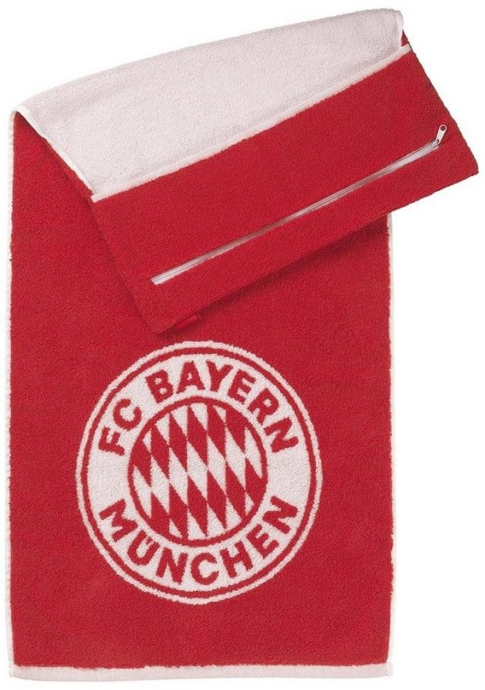 Stryve | Towell + | Sporthandtuch mit Tasche | Magnetclip | Offizielle FC Bayern Edition | bekannt aus Die Höhle der Löwen | ideal für Fitness und Sport Bild 1